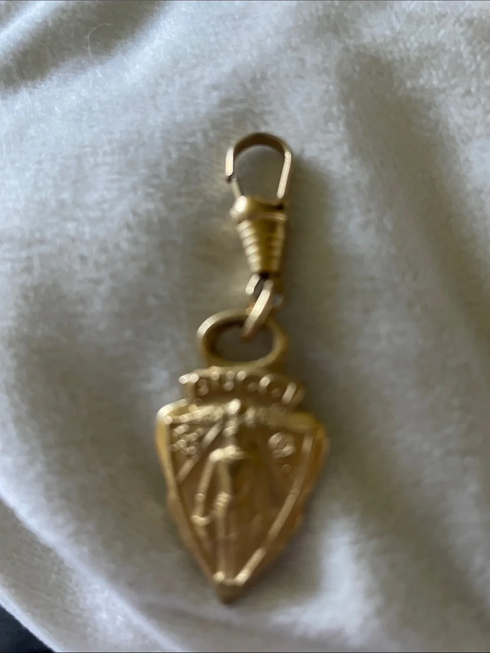 Gucci Gold-Tone Shield Charm Keyring
